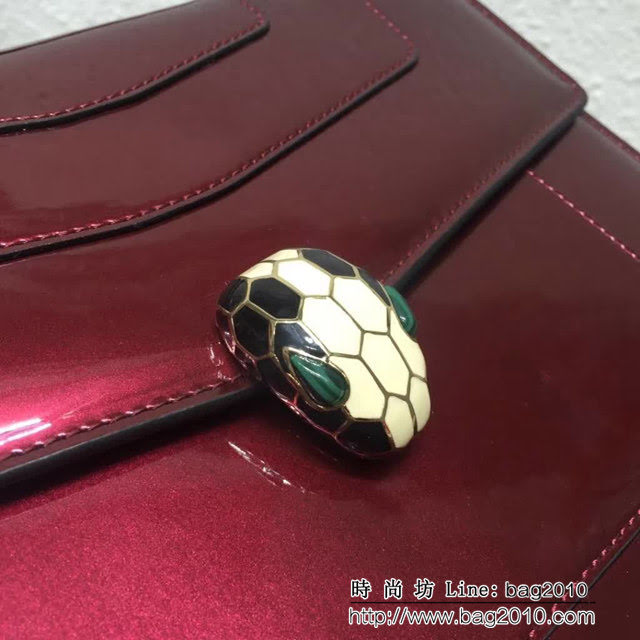 BVLGARI寶格麗 3層大號蛇頭包 頂級漆皮 手提單肩斜挎包 38629 FYD1408